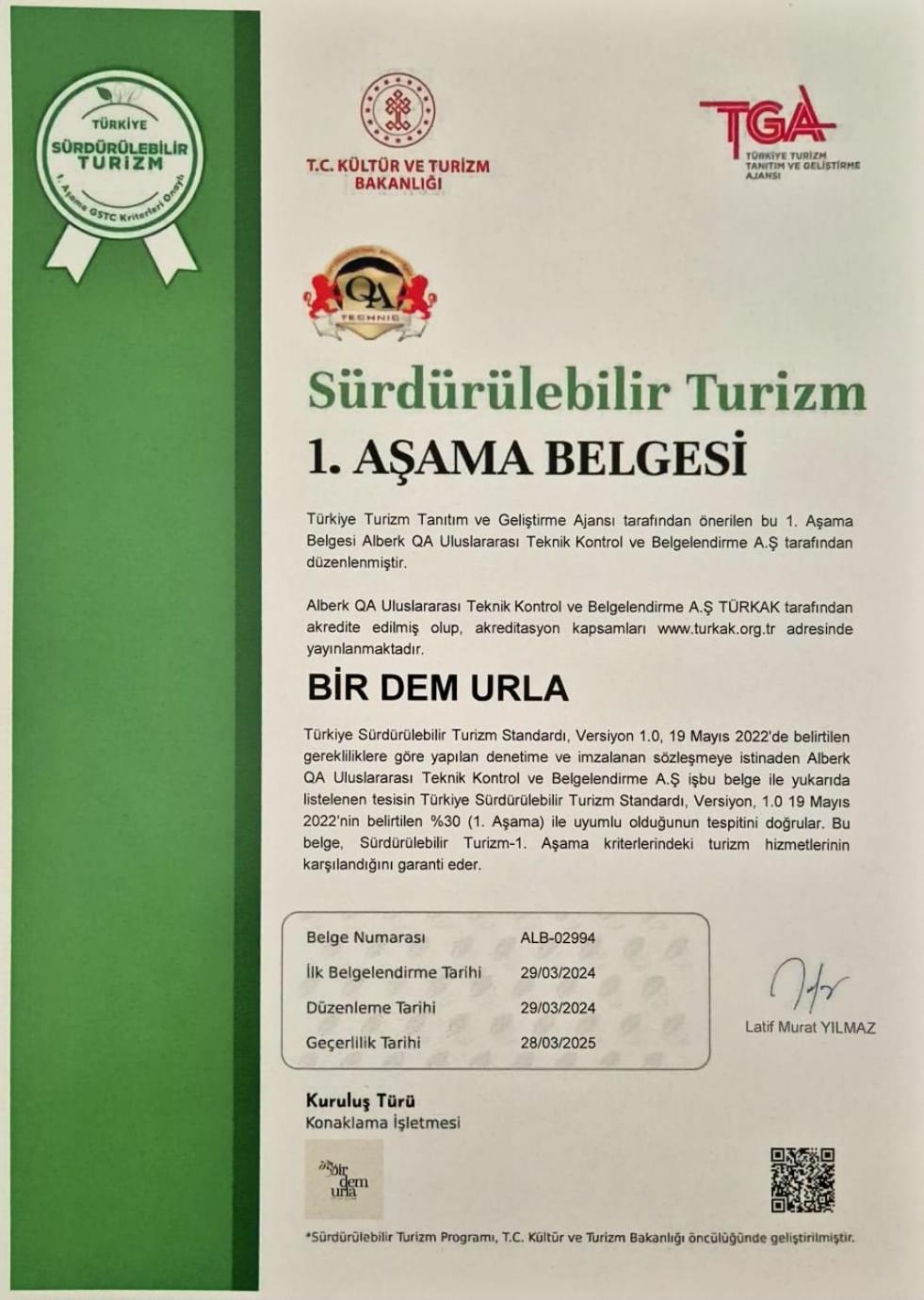 Bir Dem Urla Hotel Exterior foto